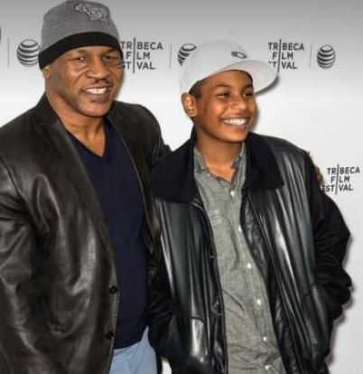 Miguel Leon Tyson with his dad Mike Tyson